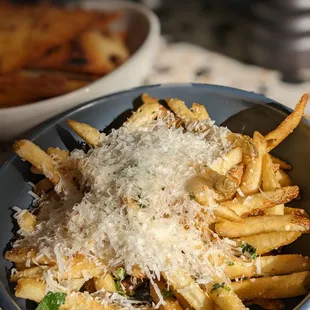 Truffle fries with grated cheese and aoli hits the spot!