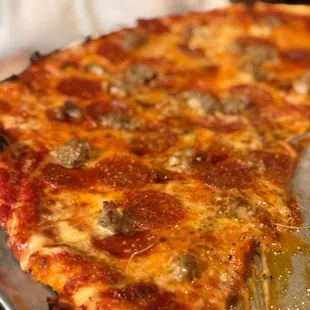 Fancy shot of great pizza
