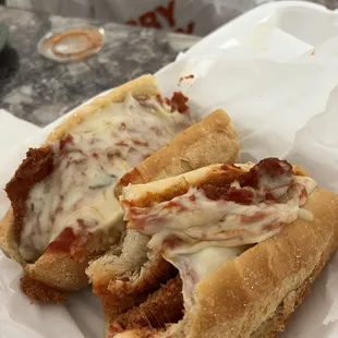 Chicken Parmesan sub