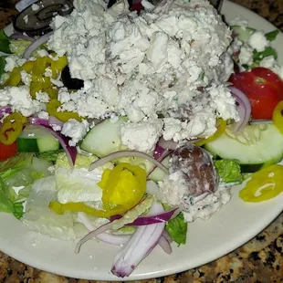 My huge Greek salad.