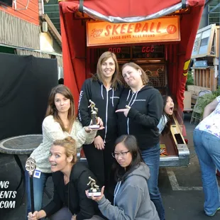 Office Skeeball champions from their team building tournament.