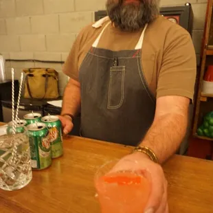 GREAT BARTENDER!!!!!!! bring your own drinks and they will mix it for you!