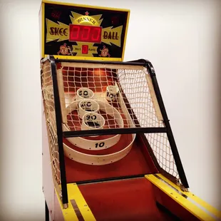 Close up of Skeeball machine at photography studio.
