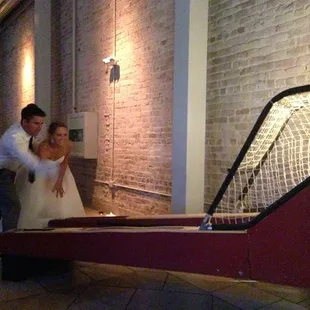Skeeball at a Wedding is so much for the attendees and the wedding couple.