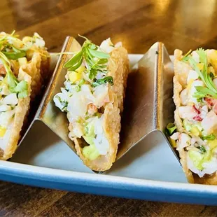Lobster and shrimp tacos