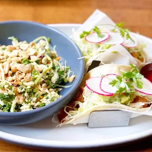 Fish tacos &amp; kale salad