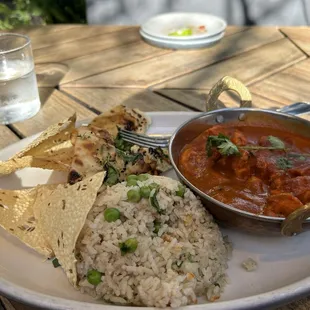 Butter chicken was good.