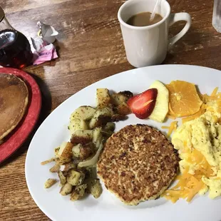 Whole plate with home potatoes