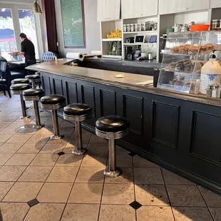 Counter with barstools