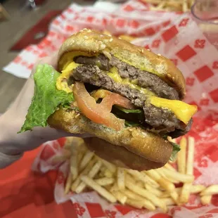 Double cheese burger