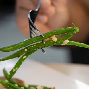 Fresh Green Bean  Almondine available in Joey&apos;s Thanksgiving Dinner special .