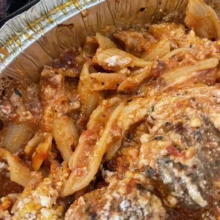 Mushy, very overcooked ziti. Yuck.
