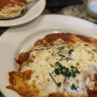 Veal Parmigiana (plentiful portion!)