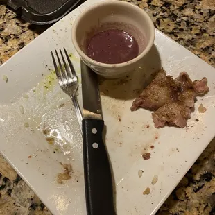 My ribeye was phat! I would guess about 3oz worth :/