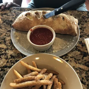 Stromboli &amp; fries