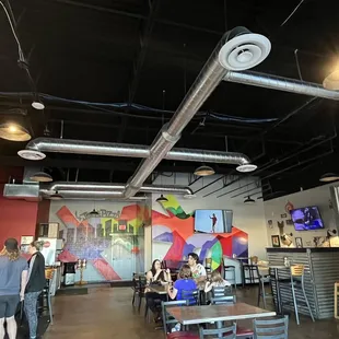 the interior of the restaurant