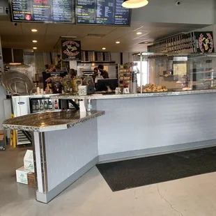 a view of the inside of a restaurant