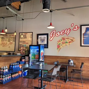 Inside seating and ordering counter.