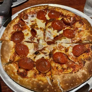 Medium hand tossed pepperoni.
