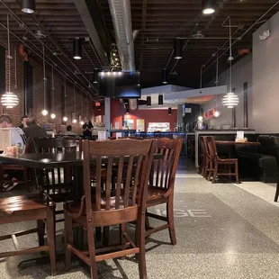 the dining area