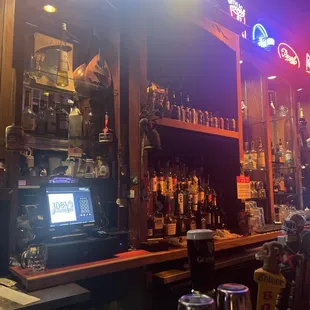 a bar with a lot of liquor
