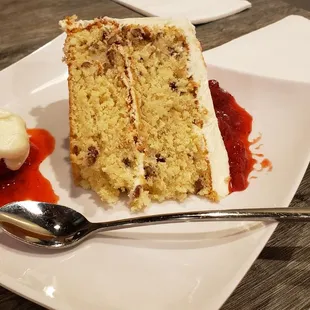 a slice of cake on a plate