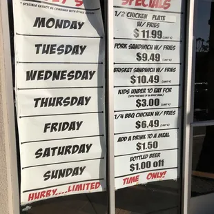 Daily Specials