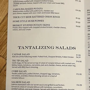 Menu as of 06/07/2024