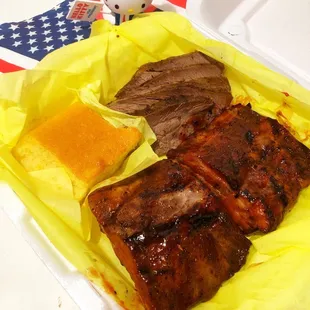 Tri tip + BBQ short ribs