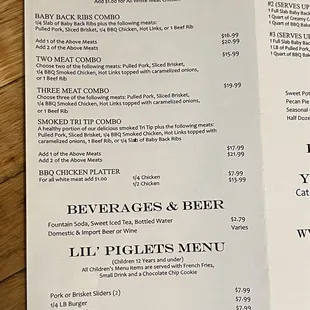 Menu as of 06/07/2024