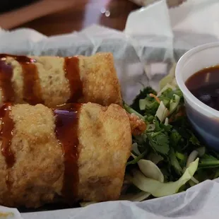 Bourbon Chicken Egg Rolls