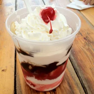 Upside down Banana Split!