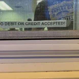 Cash (or check?) only