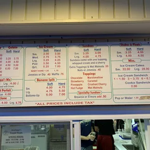 the menu