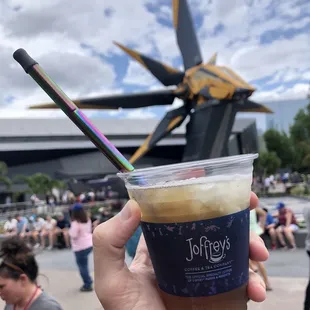 Cheers from Joffrey's. The kiosk is located steps away from the new Wonders of Xandar Pavilion