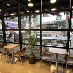 Seating inside-and out. January 2025