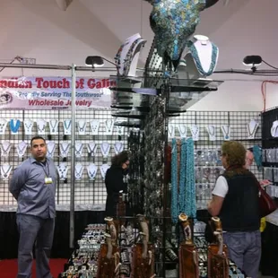 Southwestern jewelry pavilion at JOGS Tucson Gem and Jewelry Show, wholesale Native American jewelry