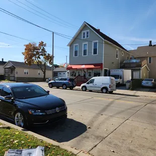 a car parked on the side of the road