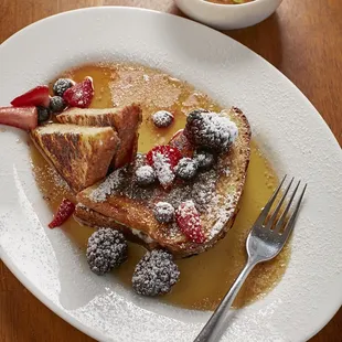 French toast stuffed with orange mascarpone cheese