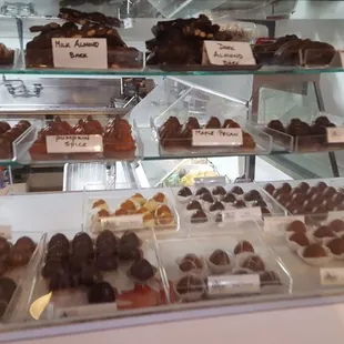 a display of chocolates