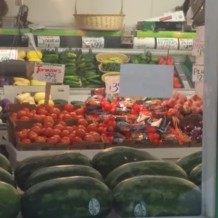 a variety of fruits and vegetables