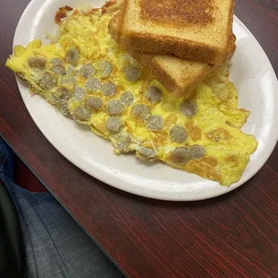 Sausage and Cheese Omelette