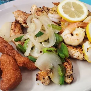 a plate of food on a table