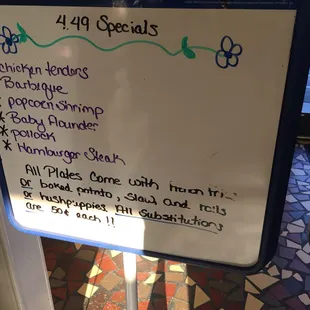 Specials board
