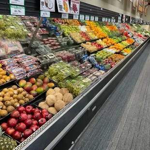 a display of fruits and vegetables