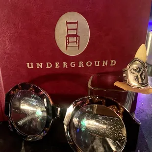 a pair of glasses on a table