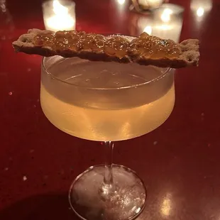 Gin drink with cloudberry