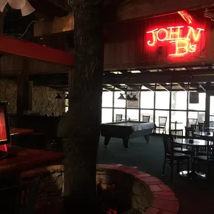 Cool tree growing through the roof.