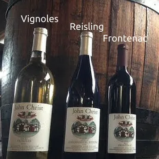 Vignoles- truly Ohio  Riesling is always refreshing  Frontenac-Red,Unique, must experience.
