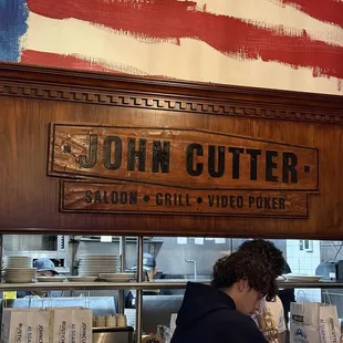 John Cutter sign inside.